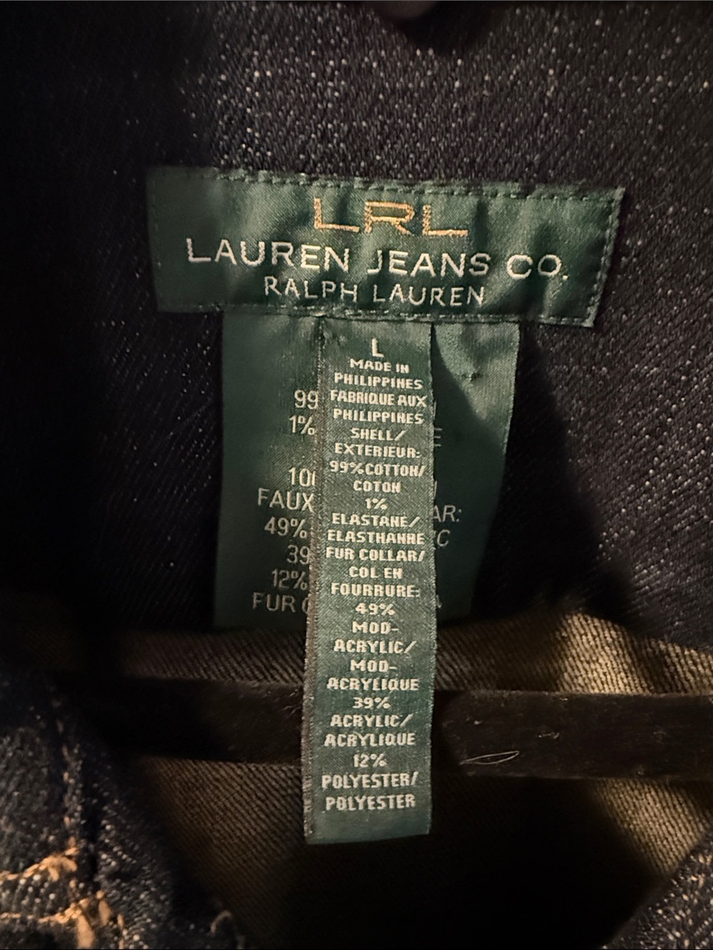 Lauren Ralph Lauren Dark Indigo Denim Jacket - Picture 2 of 6
